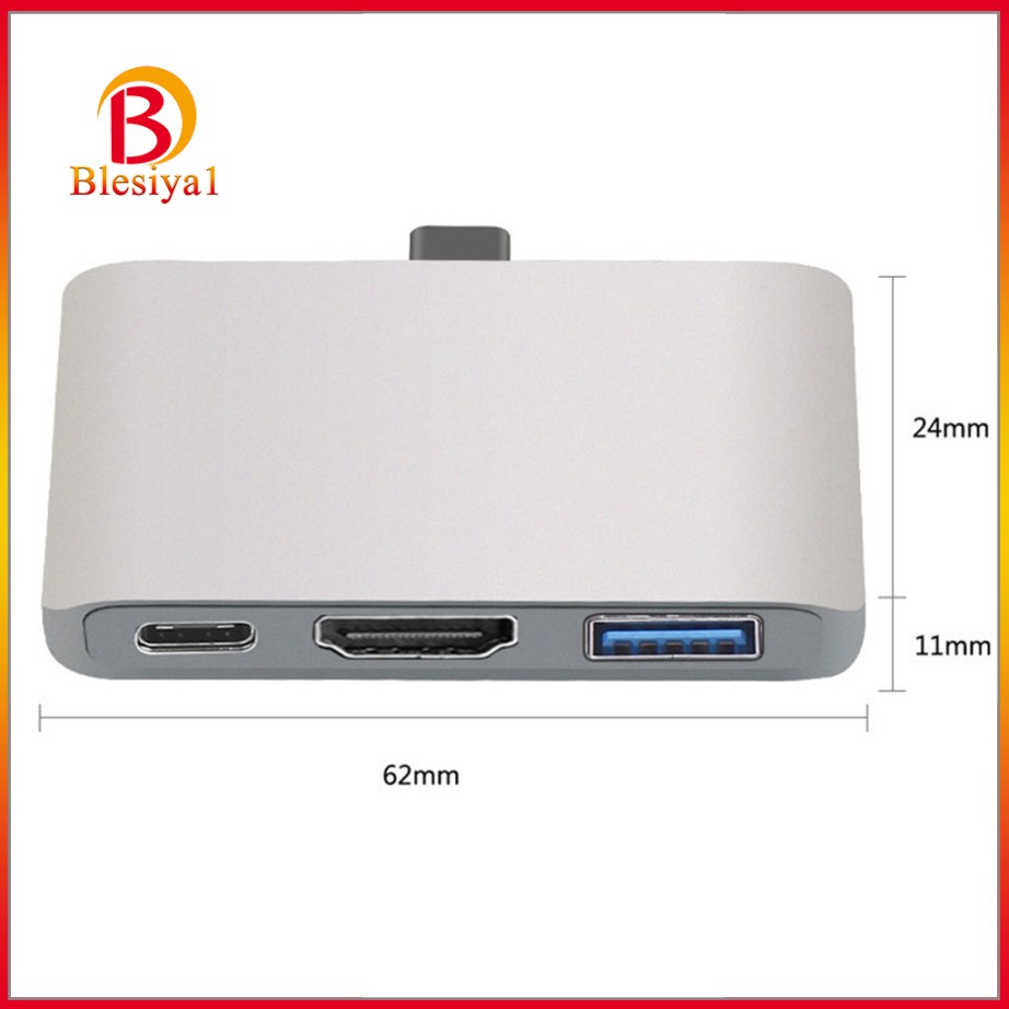 Bộ Chia 3 Trong 1 Usb Type-C Hub Với Cổng Usb 3.0