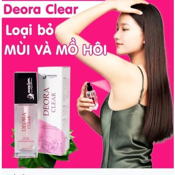 Xịt khử mùi loại bỏ hôi nách DEORA CLEAR Quyên lara 50ml [chính hãng]