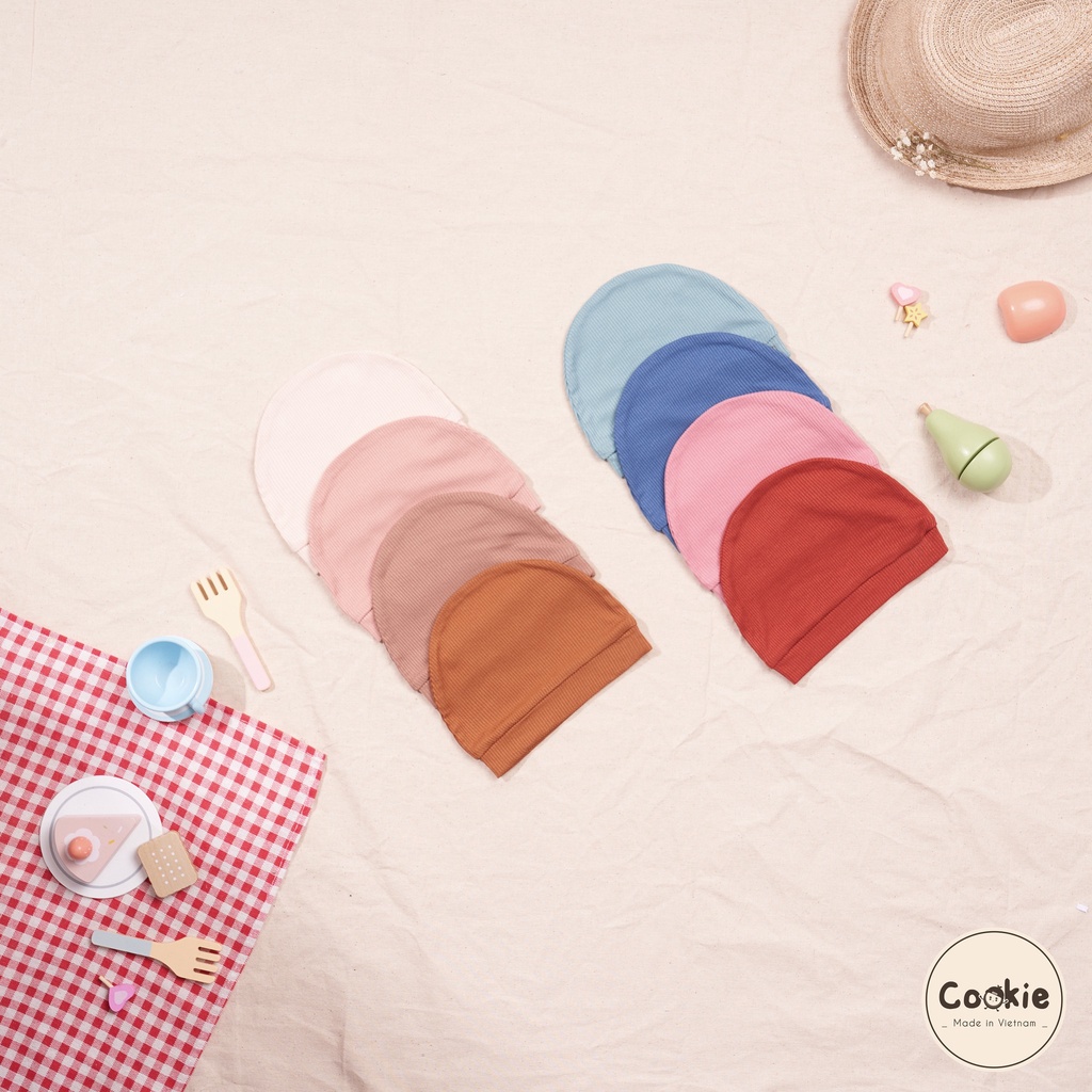 Phụ Kiện COOKIE (Mũ Chóp , Turban , Bao Tay , Bao Chân , Yếm ) Chất Liệu Air-Cool Knitwear Điều Hoà Nhiệt 4 Mùa