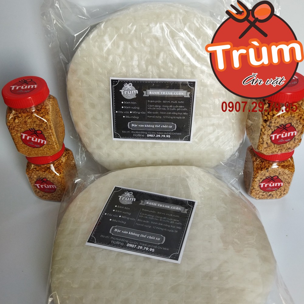 Bánh tráng cuốn thịt - loại tròn mỏng 22cm - Trùm Ăn Vặt