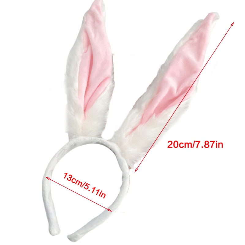 Băng Đô Tai Thỏ Bằng Lông Nhung Dùng Hóa Trang Tiệc Giáng Sinh