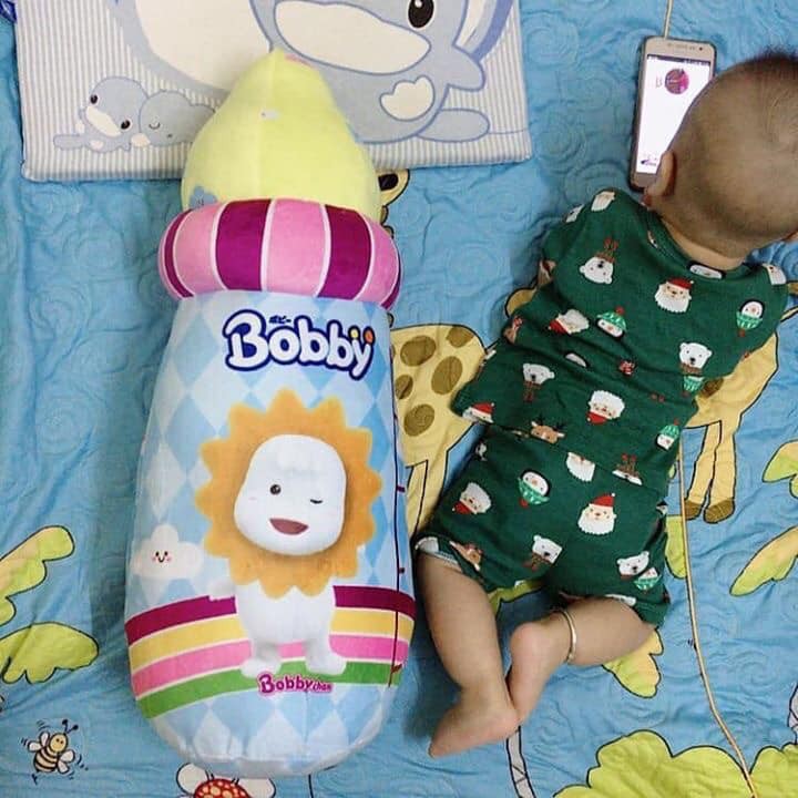 Gối ôm Bobby 35cm cho bé - thú bông hà mã Unidry hoạt hình