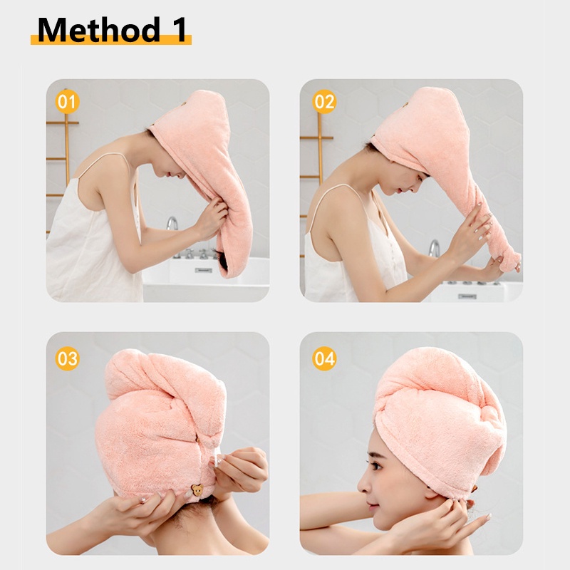 Set 8 Khăn Lau Khô Tóc Siêu Mềm Mại Thấm Hút Nước Nhanh Khô Siêu Nhẹ Tiện Dụng