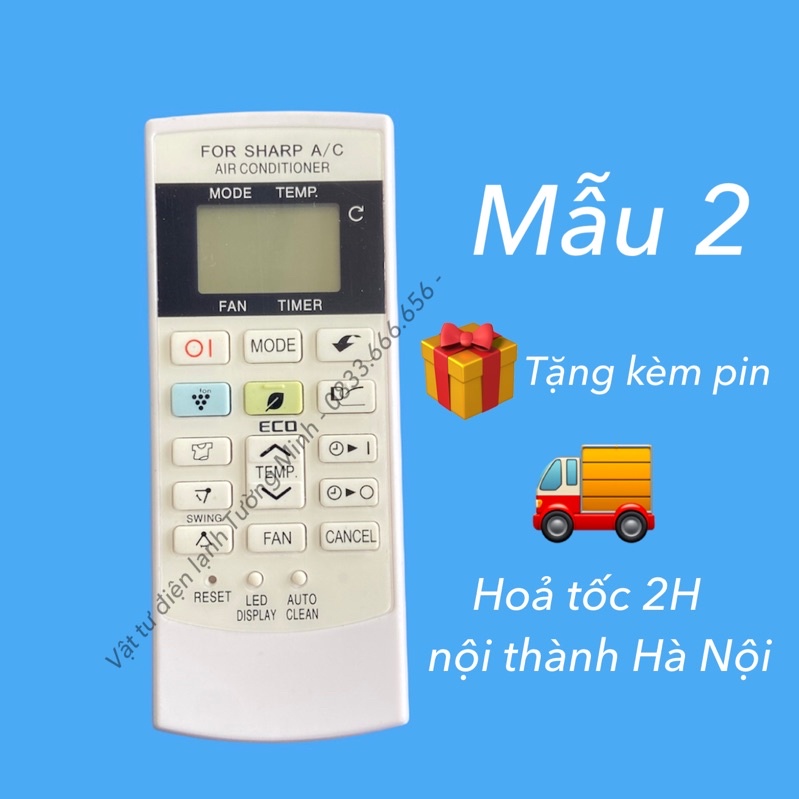 Điều khiển điều hoà máy lạnh SHARP ( mẫu số 2 )