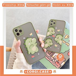 Ốp lưng iphone nhám viền cong cute chuột xám, ếch xanh 6/6plus/6s/6splus7/7plus/8/8plus/x/xr/xs/xsmax/11/11pro/11promax/