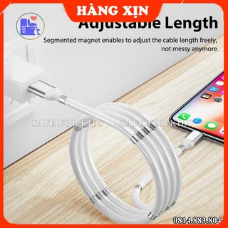 Dây Sạc Iphone Từ Tính  Đầu Nam Châm Truyền Dữ Liệu Sạc Nhanh Có Thể Thu Vào