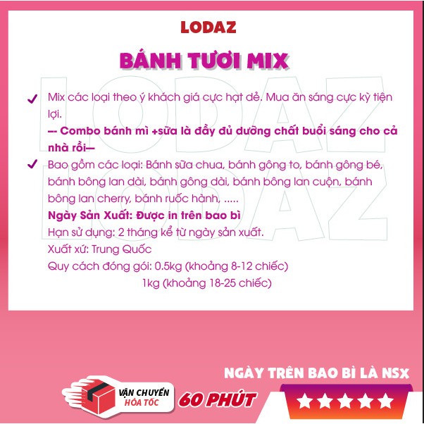 [Lẻ] Các loại bánh bông lan/ bánh tươi cao cấp nhiều vị siêu ngon (Ngày trên bao bì là NSX) | BigBuy360 - bigbuy360.vn