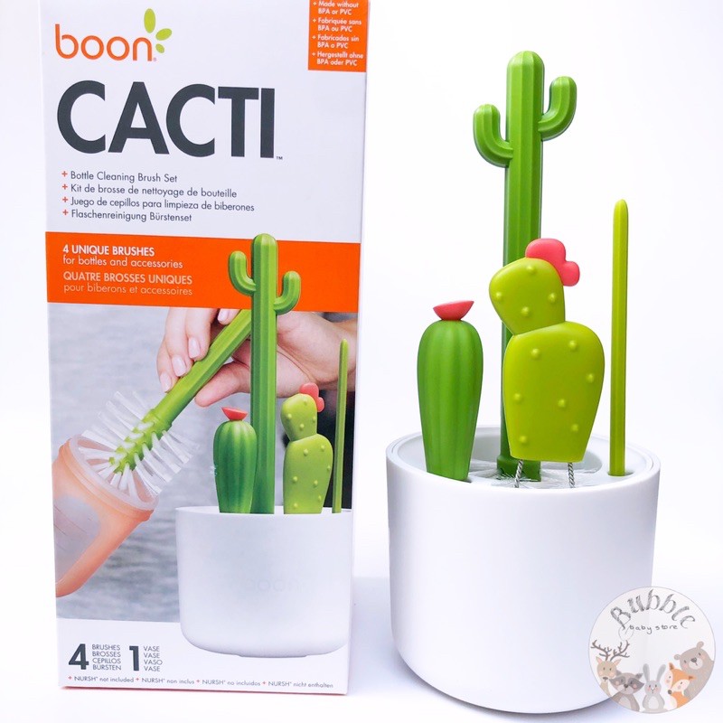 Bộ cọ rửa bình sữa Boon Cacti