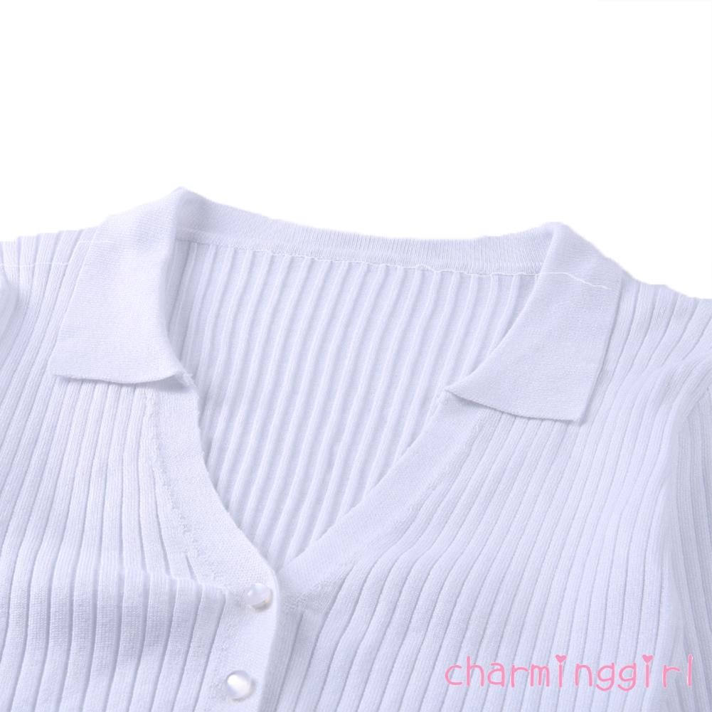 Bộ áo + chân váy sọc dệt kim eo cao sành điệu cho nữ