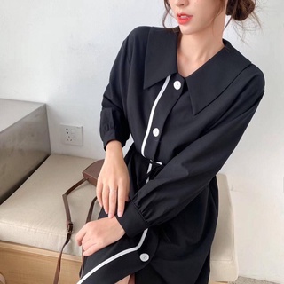 Đầm đen viền trắng siêu sang