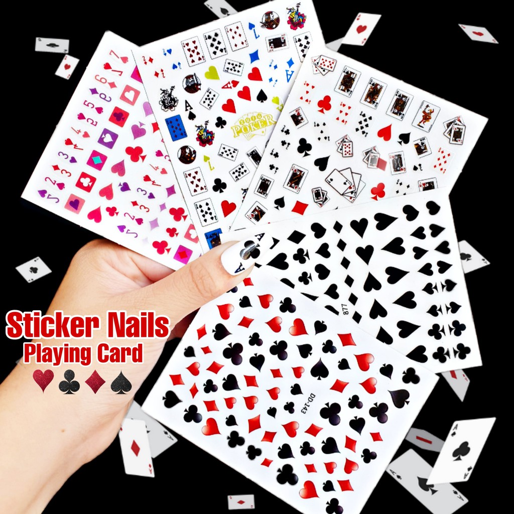 Sticker 3D - Hình Dán Móng Tay Bài Tây