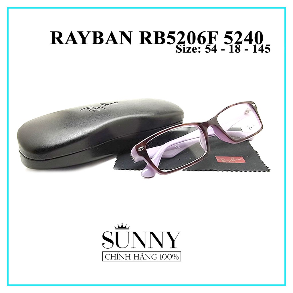Gọng kính chính hãng Rayban RB5206F-5240 (kèm tem thẻ bảo hành chính hãng, bảo hành toàn quốc, thiết kế dễ đeo