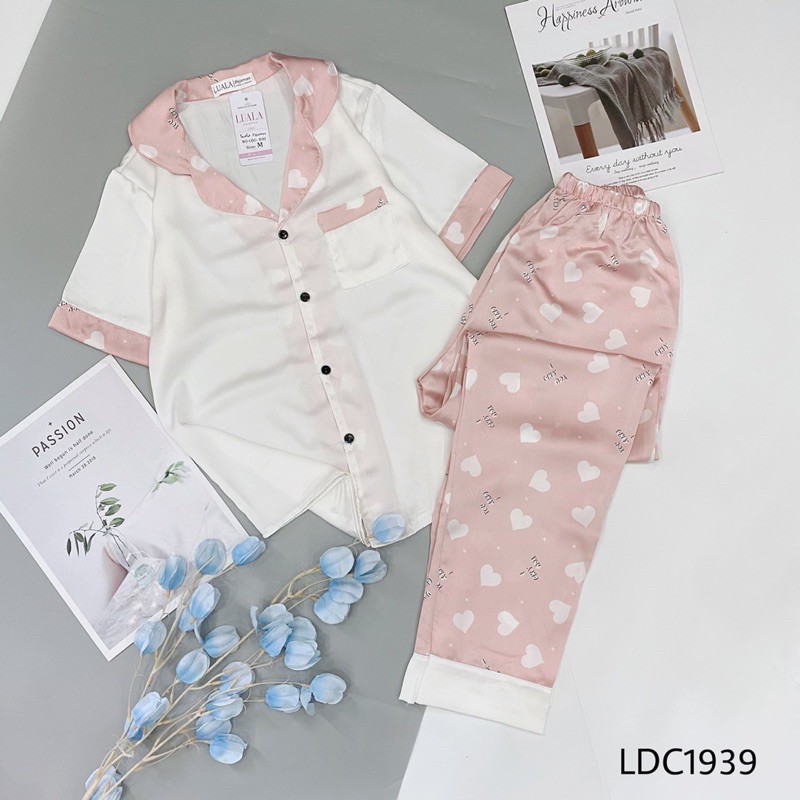 Đồ bộ pijama tay cộc quần dài lụa