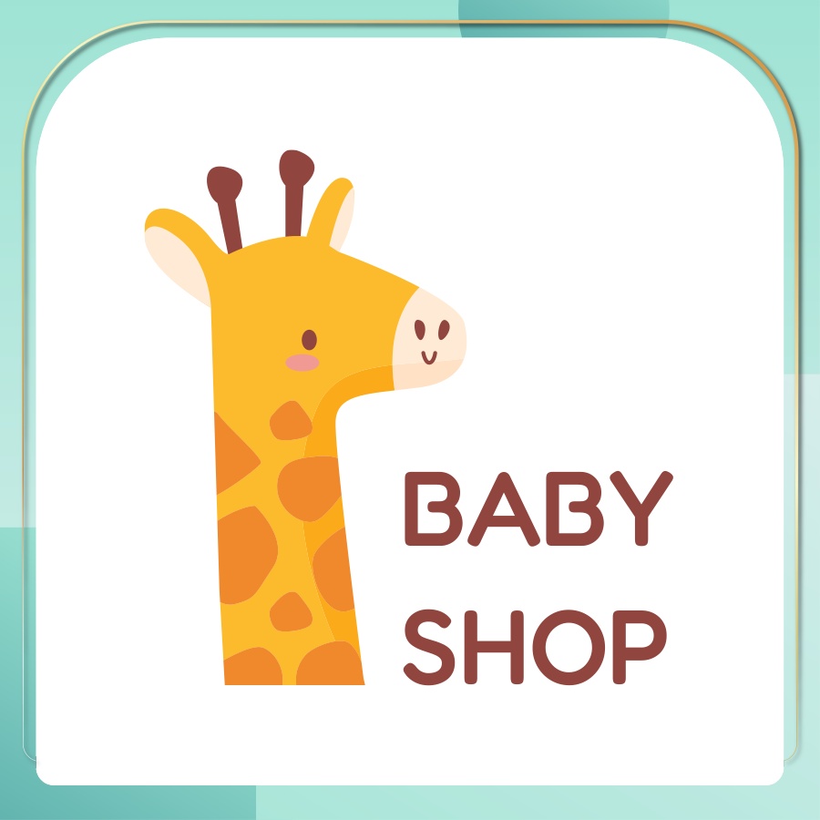 Mẫu logo giá rẻ hình hươu cao cổ cho cửa hàng Mẹ và bé
