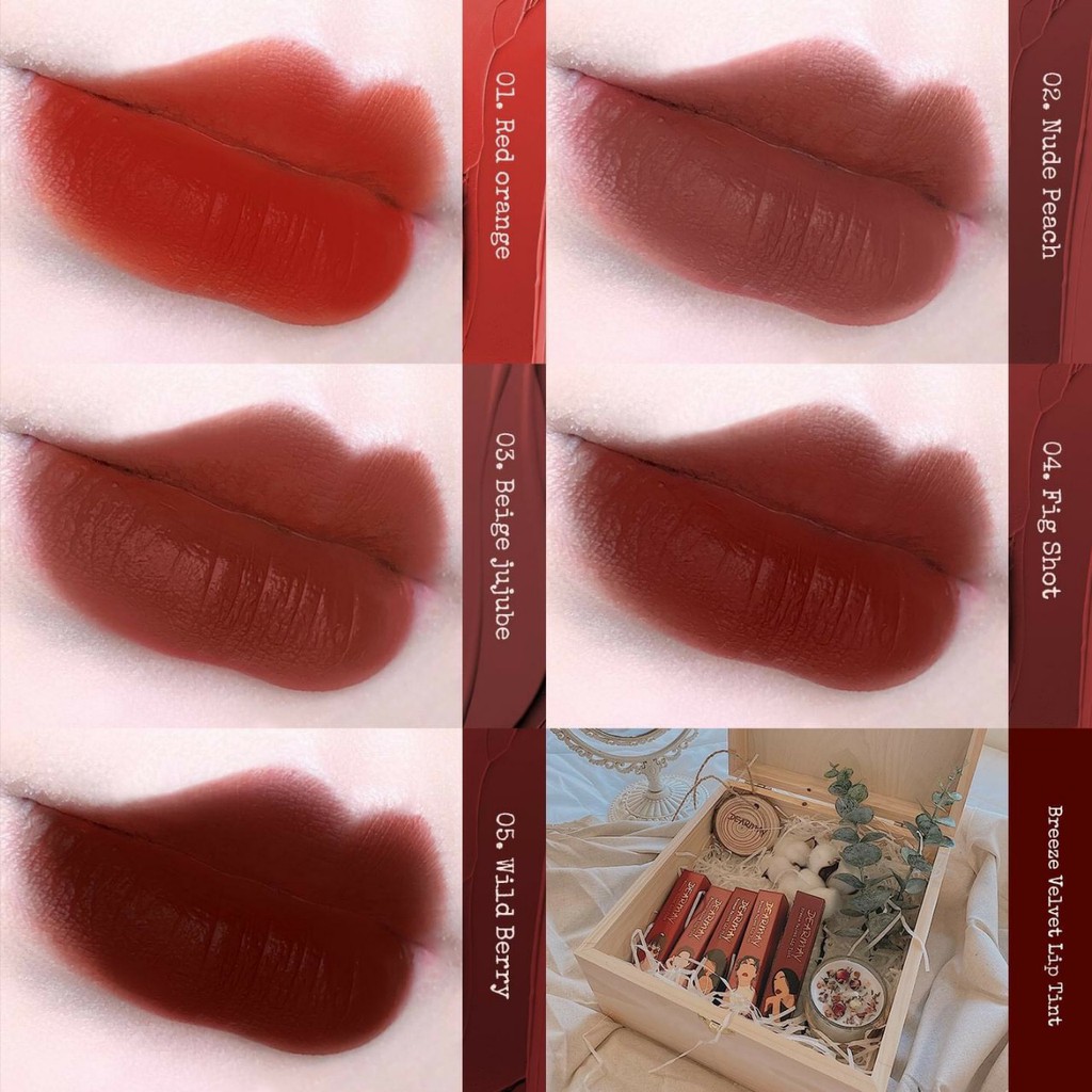 Son Kem Lì, Lên Màu Chuẩn, Mịn Mượt Như Nhung #Dearmay Breeze Velvet Lip Tint 4.4g