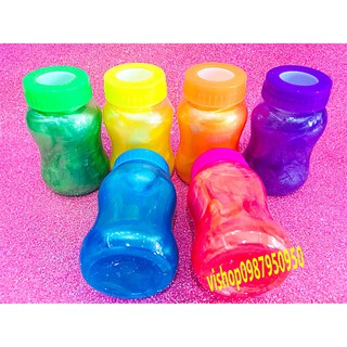 GUDETAMA SLIME LỌ BÌNH SỮA - SLIME KIM TUYẾN LỎNG( huongtrang15 )