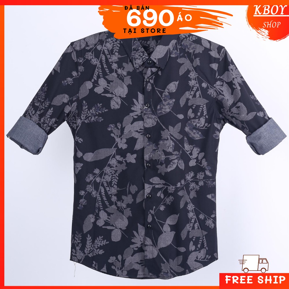 Áo sơ mi nam hoa tiết, hàng quãng châu loại 1, Hai màu trắng/đen .Không xù, không phai màu (TayD-TayN)  - T8731 | BigBuy360 - bigbuy360.vn