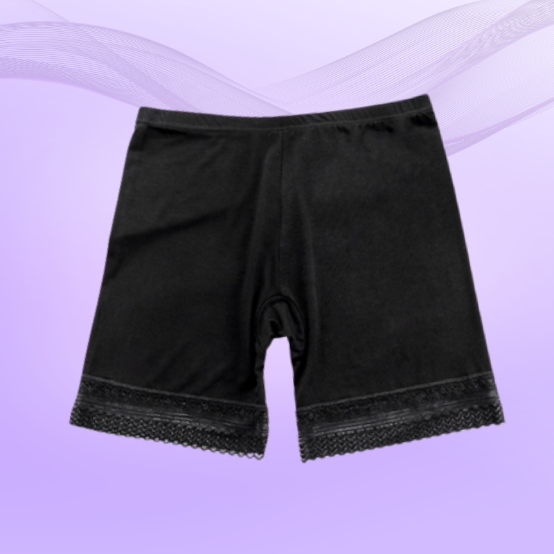 Quần đùi mặc trong váy cotton co dãn viền ren xinh xắn DORIS - 0125