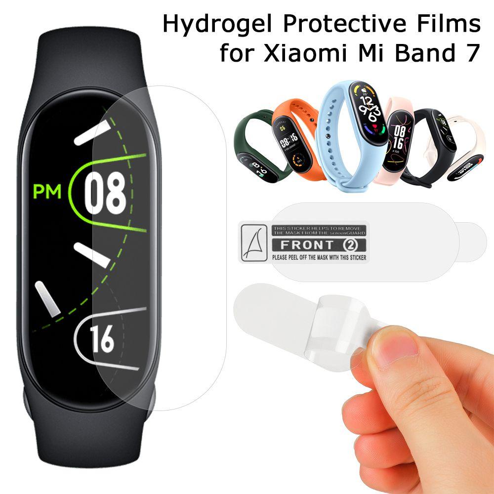 BTLIMER Set 5 Phim Dán Hydrogel Bằng TPU Mềm Trong Suốt Chống Dấu Vân Tay Cho Xiaomi Mi Band 7