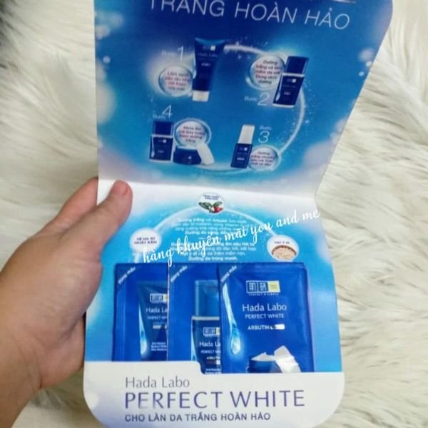 Bộ 3 gói mẫu dùng thử dưỡng trắng da Hada Labo