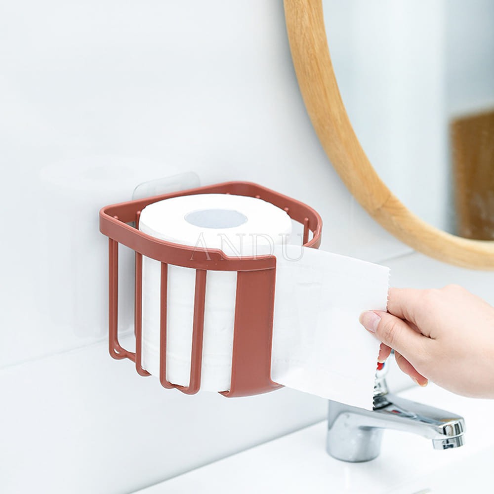 Giỏ Nhựa Dán Tường Đựng Giấy Vệ Sinh Giỏ Đựng Đồ Trong Phòng Tắm