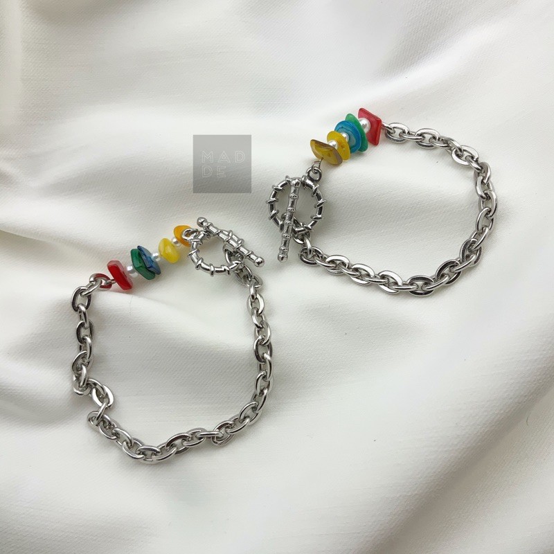 Rainbow bracelet / vòng tay đá cầu vòng thích hợp cho nam và nữ