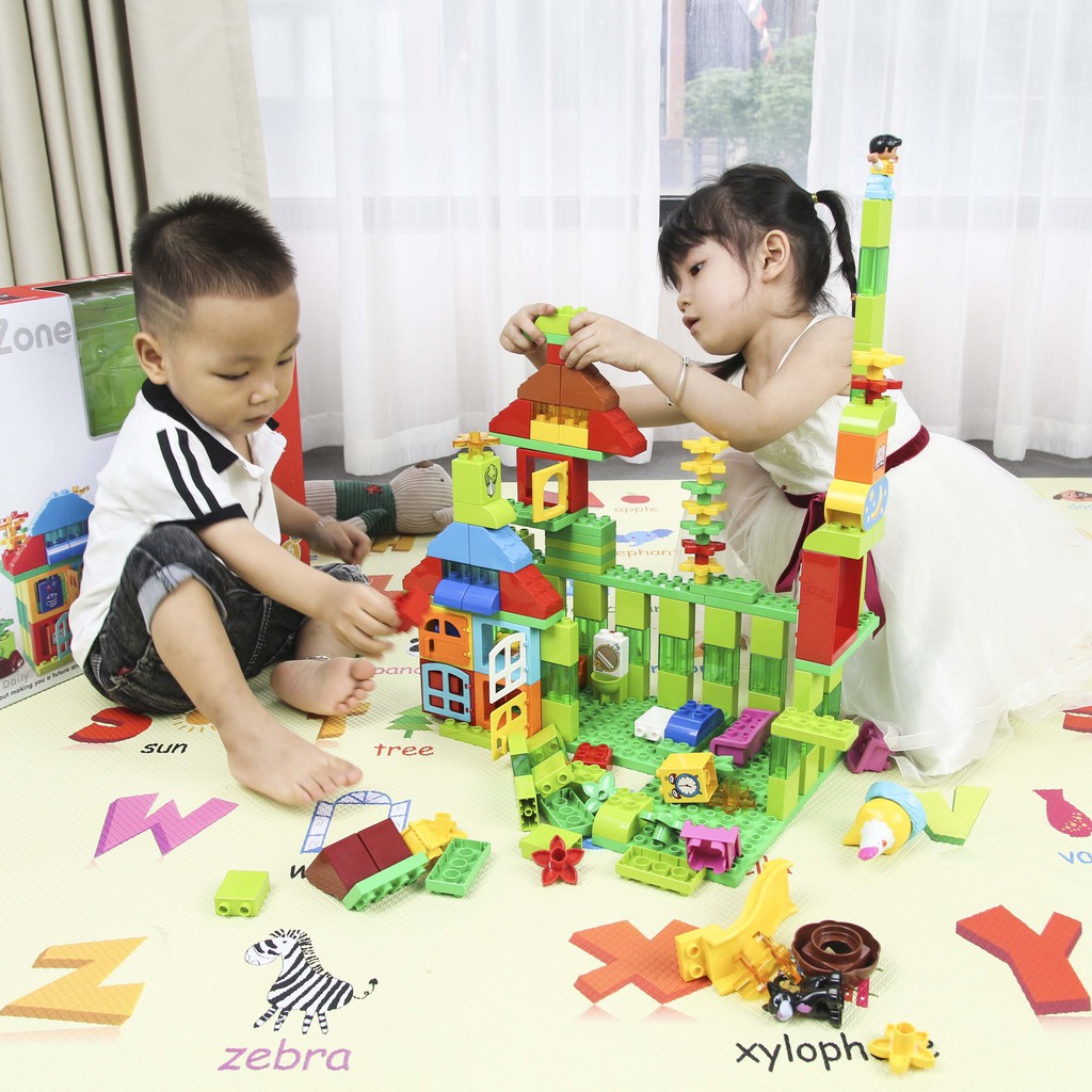Bộ đồ chơi lắp ghép smoneo duplo ngôi nhà mơ ước của bé 175 chi tiết Toyhouse 55008