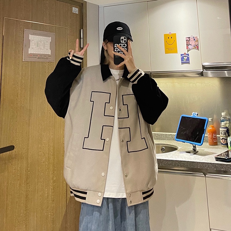 Áo khoác bomber thêu họa tiết phong cách Hàn Quốc trẻ trung dành cho nữ