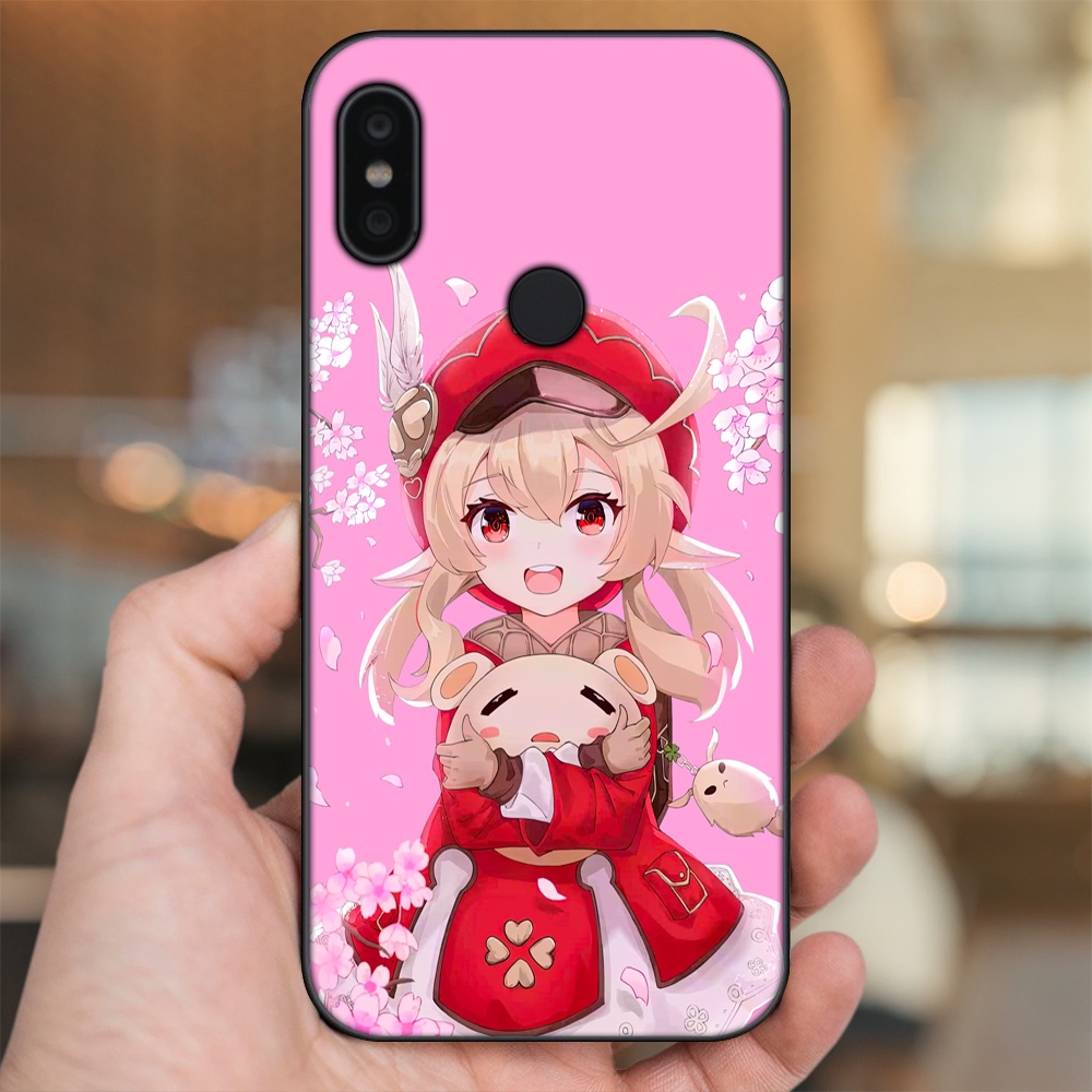 Ốp lưng Xiaomi Redmi Note 6 Pro viền đen in hình Klee Genshin Impact