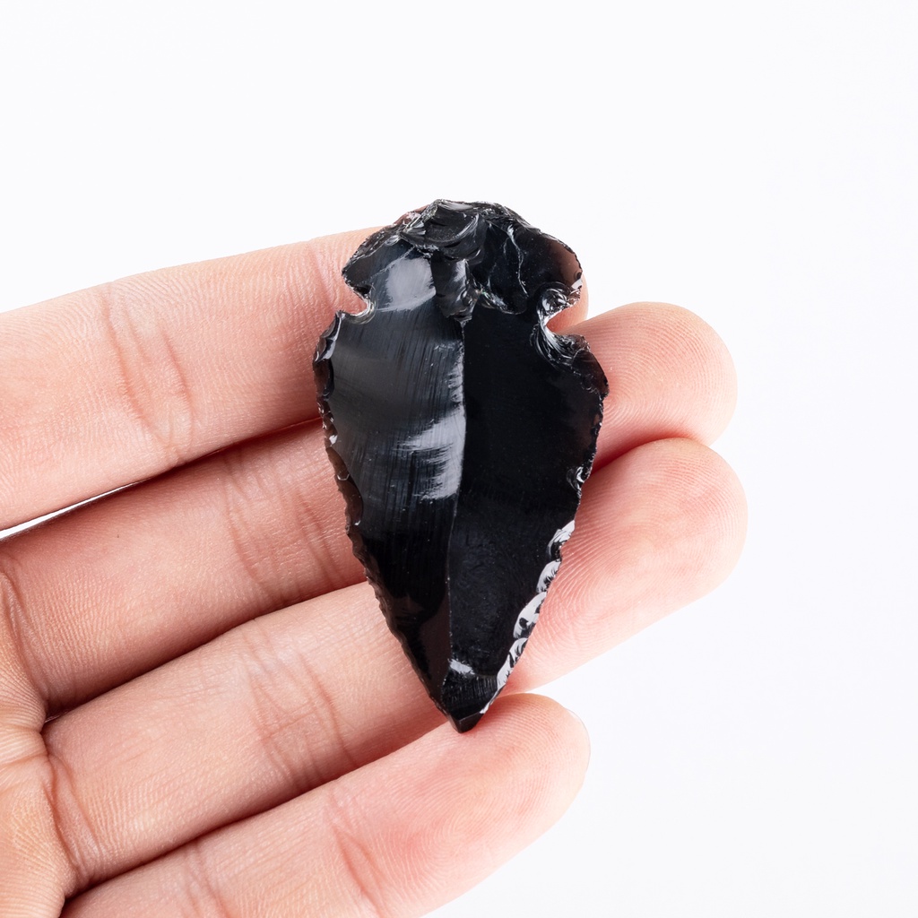 1 Mặt Dây Chuyền Đá obsidian Tự Nhiên Hình Mũi Tên