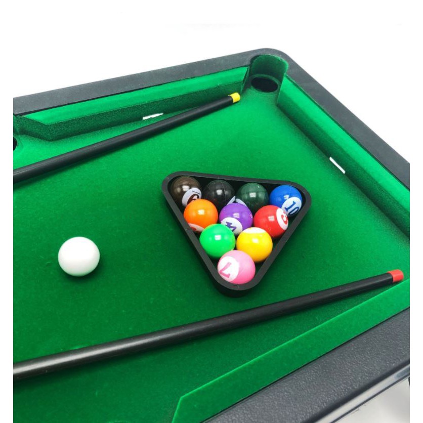 Bộ Đồ Chơi Bi a Mini - 10 viên Bida Đánh Số - Mặt bàn Nỉ Chất Lượng Cao - Kích thước 44*25*15 cm - MEOMEOSHOP2021