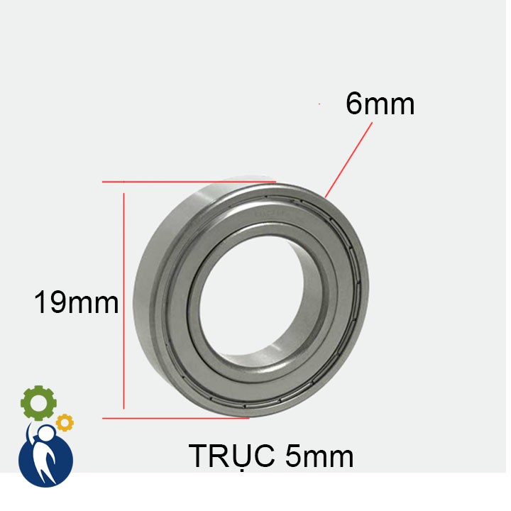 Vòng Bi Trục 5mm 5x19x6mm