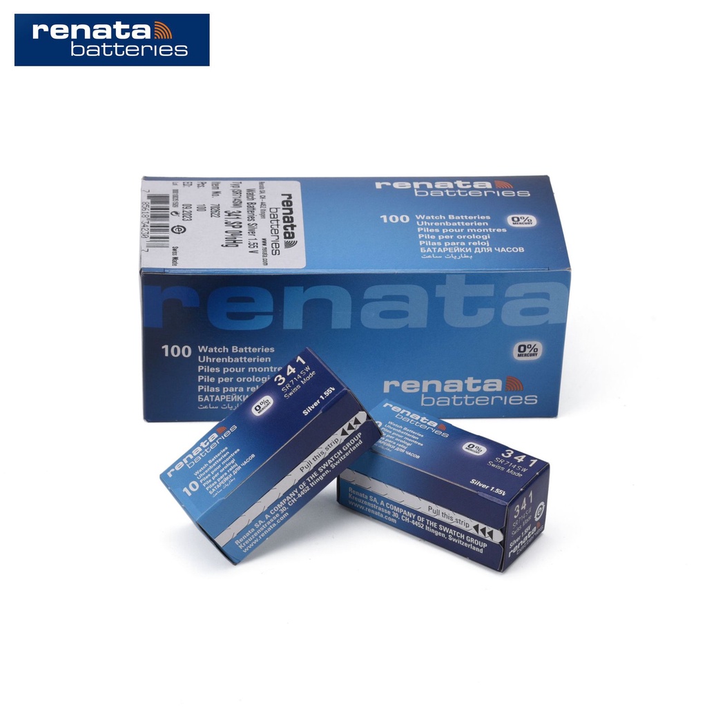 Pin đồng hồ Thụy Sỹ RENATA 341 / SR714SW silver bạc Made in Swiss (Loại tốt - Giá 1 viên)