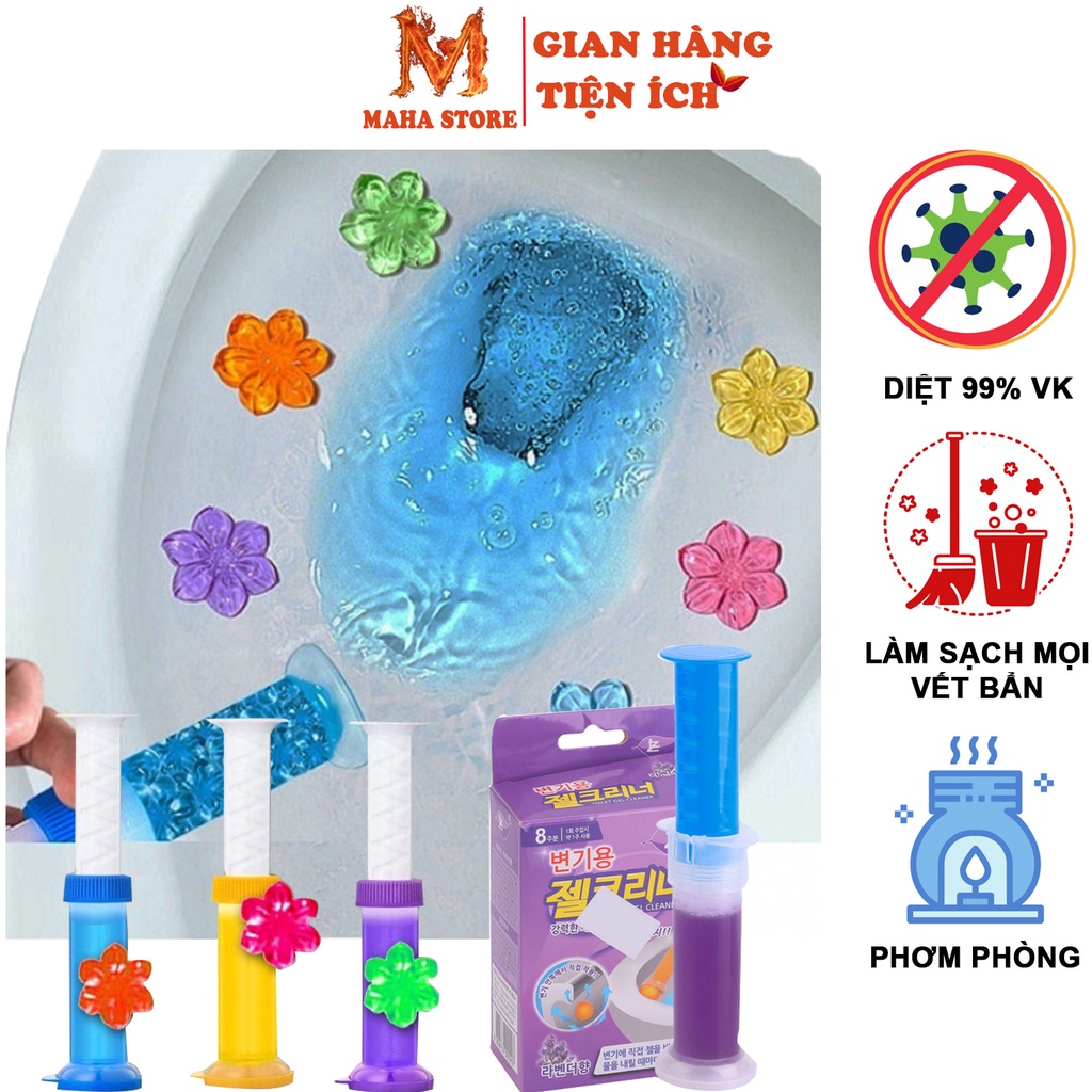 Gel thơm khử trùng bồn câu -Hoa bồn cầu ,toilet dạng thạch diệt khuẩn tiện dụng thông minh mùi thơm dễ chịu