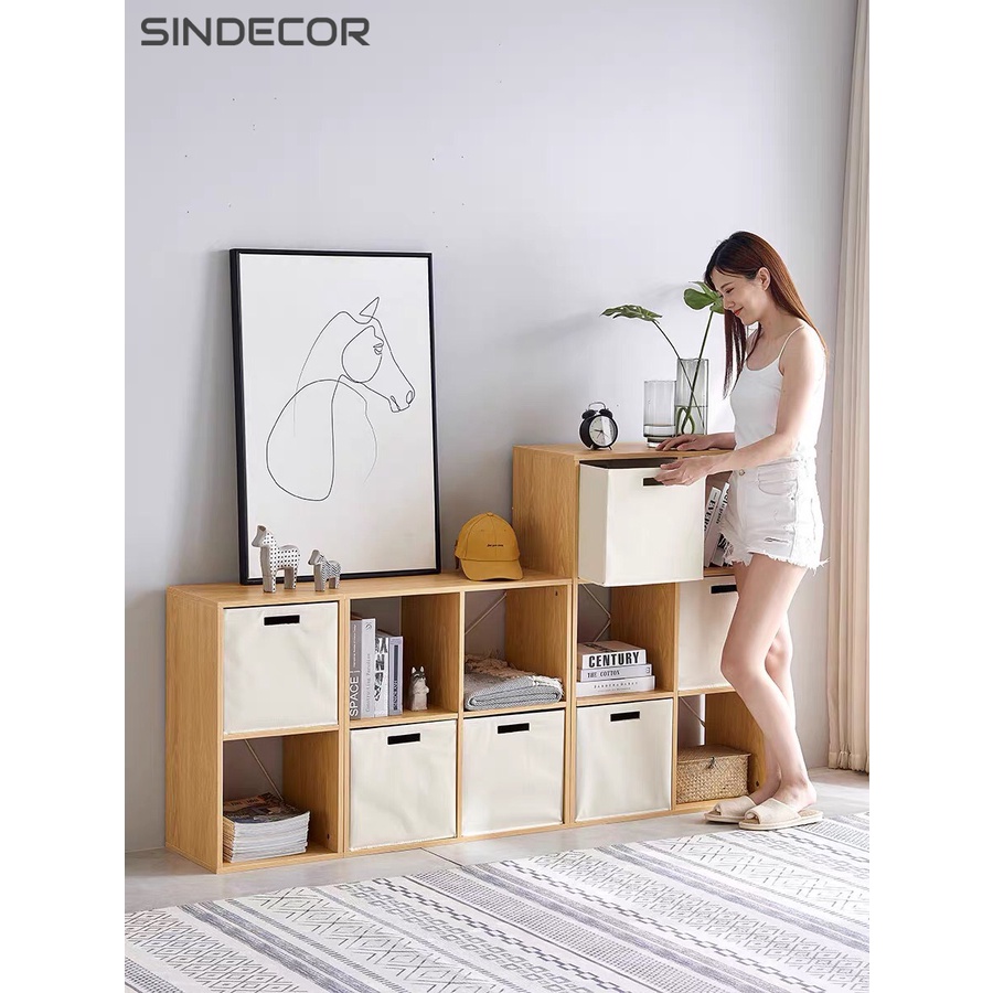 Kệ đa năng kệ gỗ tổ ong kệ sách gỗ nhiều tầng lắp ghép tiện dụng Sindecor