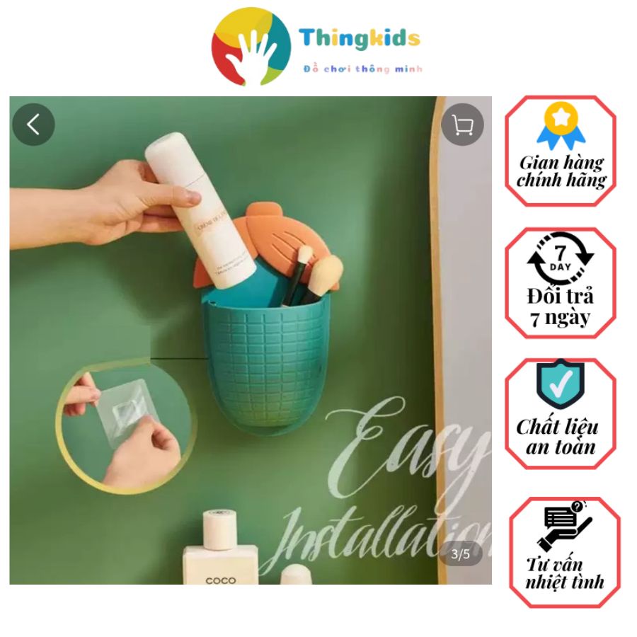 Kệ để bàn chải đánh răng gắn tường thiết kế hình bắp ngô, hình dứa - Thingkids