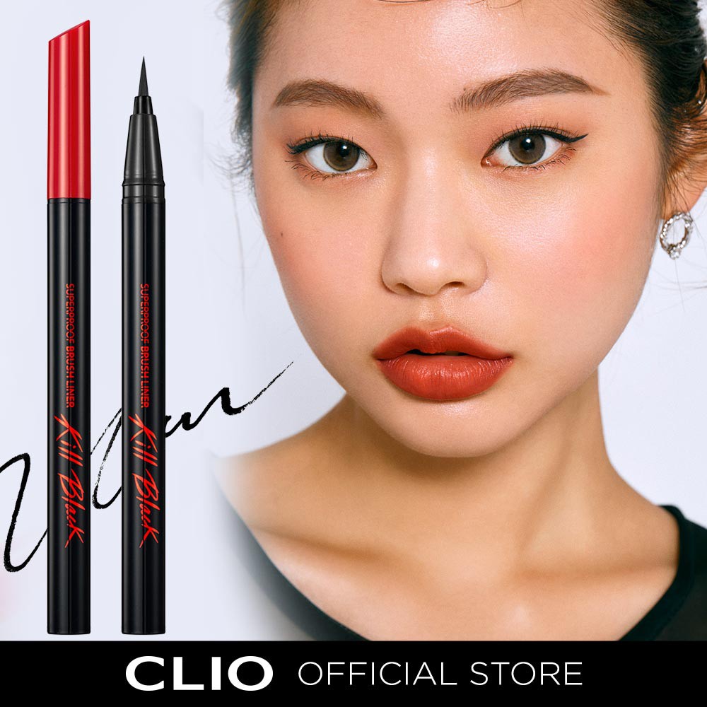 Bút Kẻ Mắt Clio Waterproof Pen Liner Kill Black-Ít trôi, có sẵn