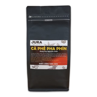 Cà phê JURA Nguyên Chất 500g (nhãn đen) - Café pha phin đậm đà, gu mạnh