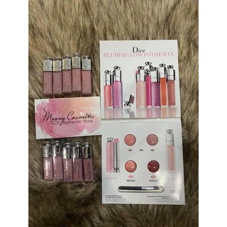 combo 1 son mini(2ml) vs 1 vỉ 4 son dùng thử Dior(0.4gx4) Plump&Glow To The Max