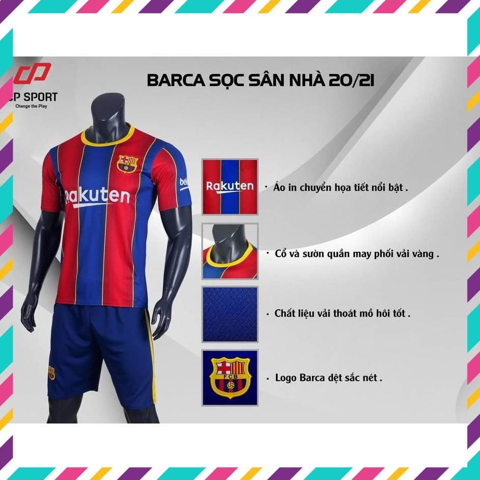 [ Chất Lượng Tuyệt Đối ] Quần Áo Bóng Đá CLB Barca Mới Nhất 2020-2021