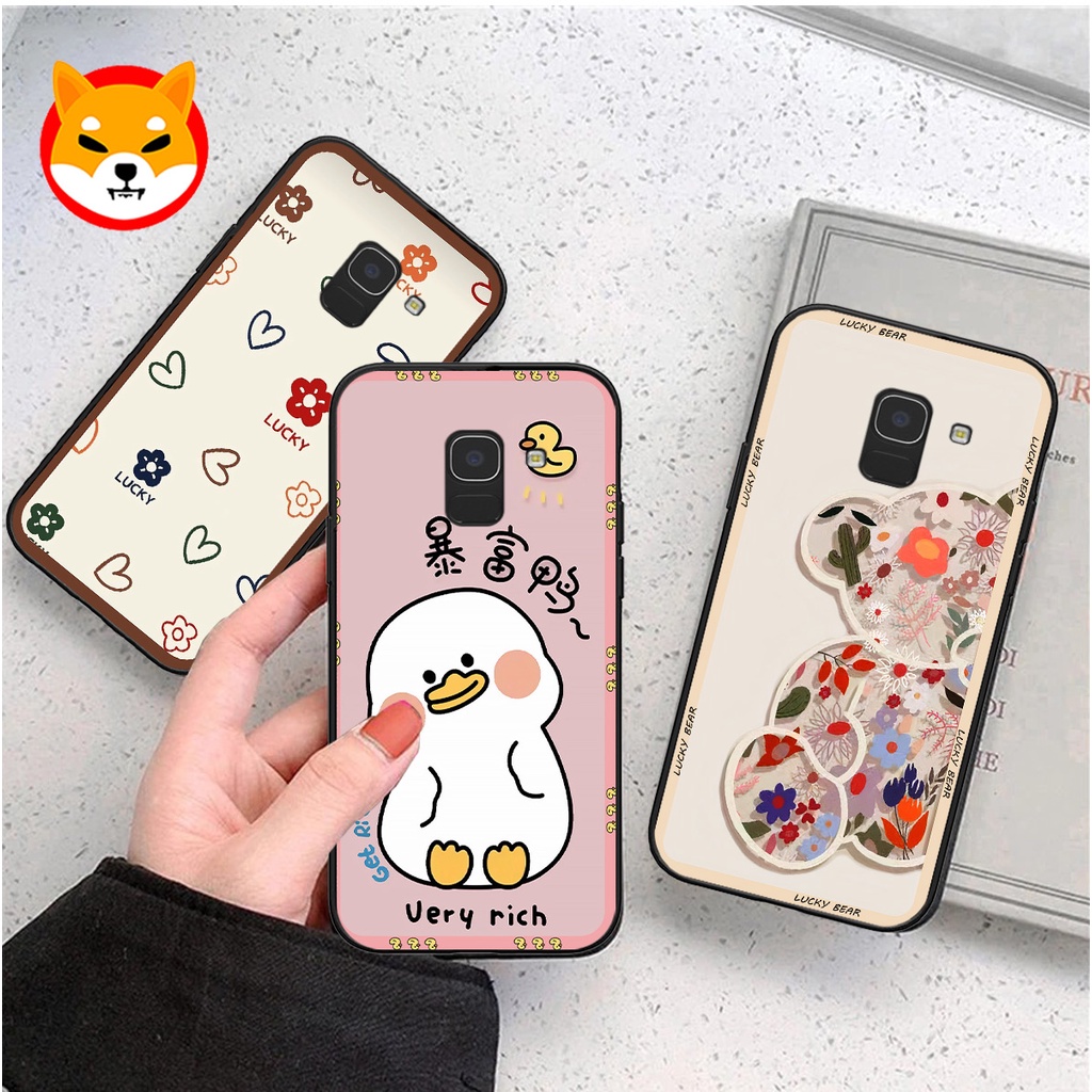 Ốp Samsung J6 2018 / J6 Plus / J8 / J6+ in hình gấu , trái tim , vịt cute duck dễ thương