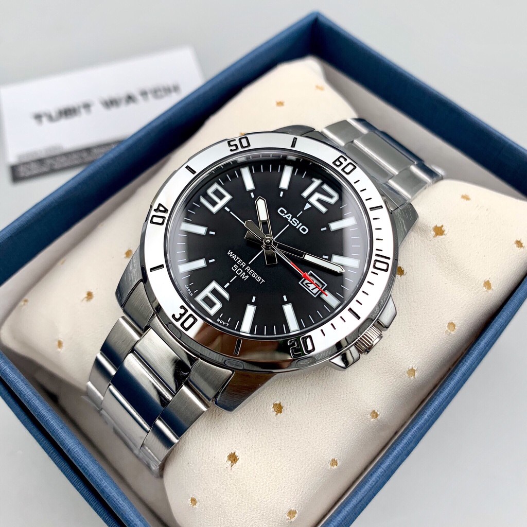 Đồng hồ nam dây kim loại Casio Anh Khuê MTP-VD01D-1BVUDF