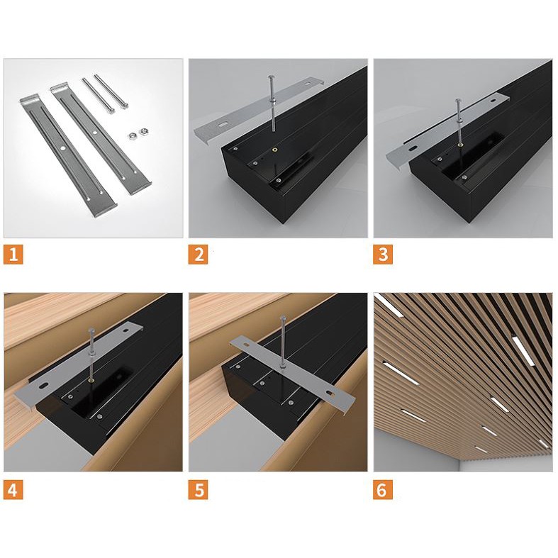 Đèn thả trần MONSKY AXULY cao cấp khung nhôm ánh sáng trắng hiện đại