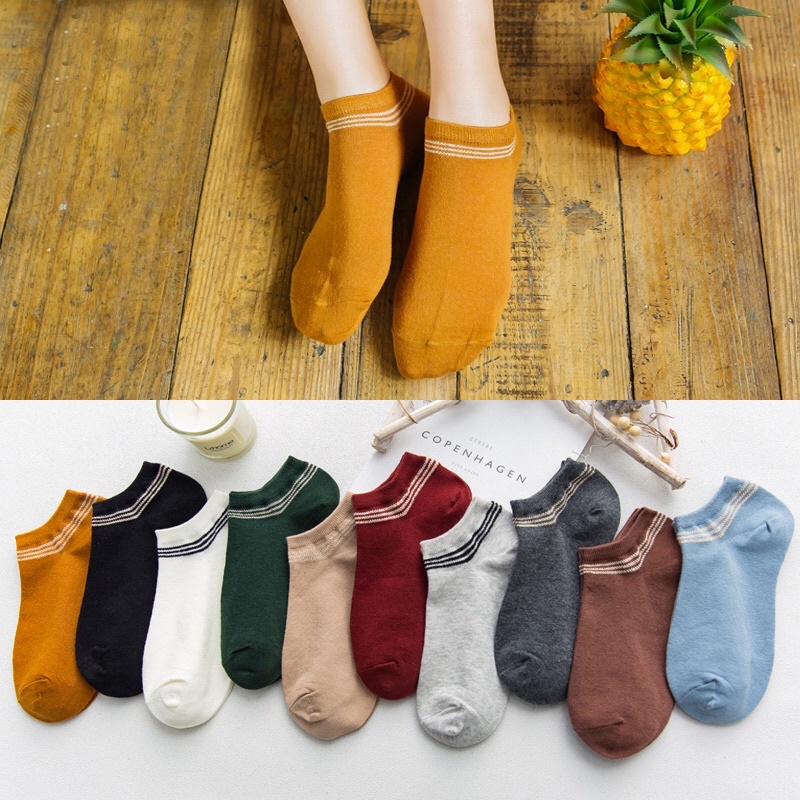 tất (vớ) ba sọc cổ ngắn dành cho nữ