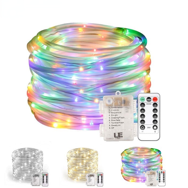 Dây Đèn LED 5 / 10M 8 Chế Độ Chống Nước Nhiều Màu Sắc Trang Trí Giáng Sinh