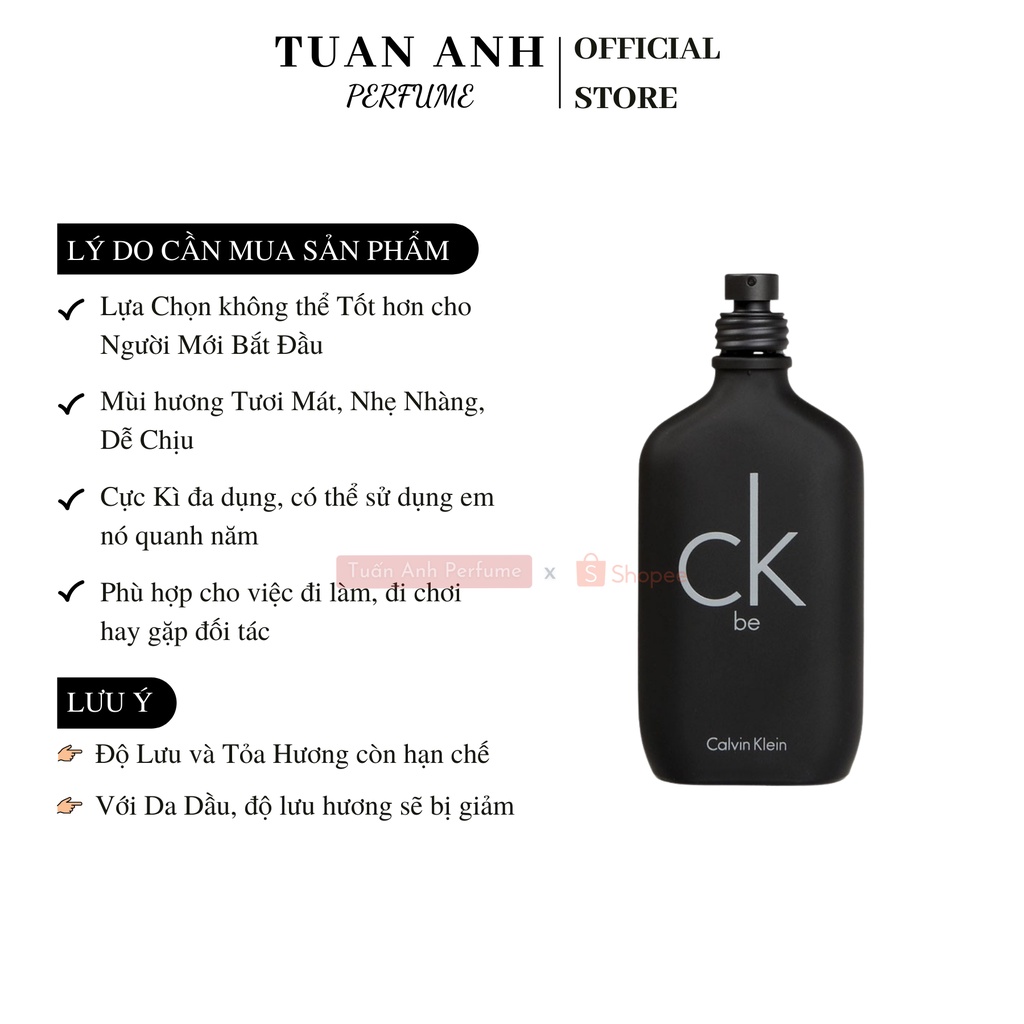 Nước hoa nam Calvin Klein CK Be chính hãng giá rẻ TUAN ANH PERFUME