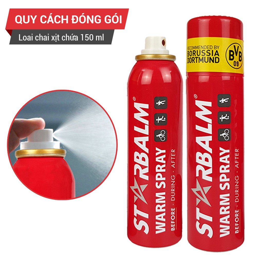 Chai Xịt Nóng Starbalm Warm Spray 150ml GF001SB