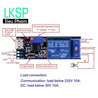 Module Relay Tạo Trễ 1 Kênh NE555