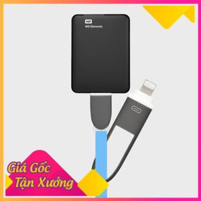 Dây Cáp Sạc Truyền Dữ Liệu 2 Trong 1 Cho Iphone Android