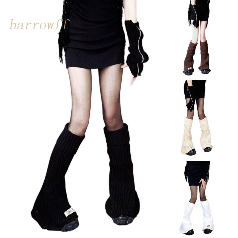 Brroa Vớ Dệt Kim Ống Loe Cao Tới Gối In Chữ Phong Cách Lolita Harajuku Đường Phố Cho Nữ
